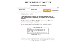 Desktop Screenshot of freecraigslistcounter.com